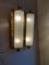 Art Deco White Glass and Brass Frame Wall Sconce, 1940s 3