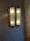 Art Deco White Glass and Brass Frame Wall Sconce, 1940s 4