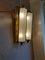 Art Deco White Glass and Brass Frame Wall Sconce, 1940s 2