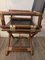 Directors Chair aus Holz & schwarzem Leder von McGuire, 1960er 5