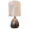 Chromed Egg-Shaped Steel with White Lampshade Table Lamp, 1970s, Image 1