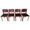 Vintage Red Leather Chairs from Matteo Grassi, 1990s, Set of 4 1