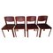 Vintage Red Leather Chairs from Matteo Grassi, 1990s, Set of 4, Image 1