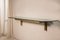 Vintage Wall Shelf with Golden Metal Structure and Sunblasted Glass Top, 1970s, Image 10