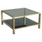 Vintage Coffee Table in Smoked Glass and Chromed Steel in the style of Romeo Rega, 1970s 1