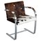 55 Brno Chair in Cow Skin by Ludwig Mies Van Der Rohe for Knoll, 1980s, Image 1
