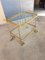 Vintage Two Shelves Trolley in Brass and Crystal, 1940s, Image 2