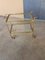 Vintage Two Shelves Trolley in Brass and Crystal, 1940s 1