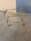 Vintage Two Shelves Trolley in Brass and Crystal, 1940s, Image 1
