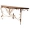 Vintage Wooden Console Table in Wrought Iron, 1950s 1