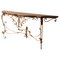 Vintage Wooden Console Table in Wrought Iron, 1950s, Image 1
