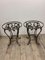 1970s Wrought Iron Side Tables with Glass Tops 5