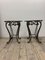 1970s Wrought Iron Side Tables with Glass Tops 4