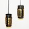 Brutalist Danish Brass Cylinder Pendants by Svend Aage Holm-Sørensen, 1960s, Set of 2, Image 3