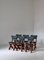 Set di 6 sedie da pranzo moderne in pino, Scandinavia, anni '60, set di 6, Immagine 6