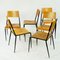 Austrian Midcentury Beechwood Stacking Chairs attributed to Sonett, 1950s, Set of 6 2