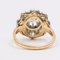 Vintage 18 Karat Gelbgold Gänseblümchen Ring mit Diamanten, 1960er 6