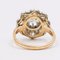 Vintage 18k Yellow Gold Daisy Ring with Diamonds, 1960s, Image 6