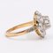 Vintage 18 Karat Gelbgold Gänseblümchen Ring mit Diamanten, 1960er 5