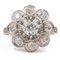 Vintage 18 Karat Gelbgold Gänseblümchen Ring mit Diamanten, 1960er 1