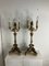 Impero Style Candlesticks in Lacquered and Gilded Wood, 1890s, Set of 2 1