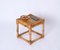 Table d'Appoint Cube Mid-Century en Bambou et Rotin, Italie, 1970s 5