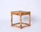 Table d'Appoint Cube Mid-Century en Bambou et Rotin, Italie, 1970s 12