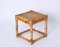 Table d'Appoint Cube Mid-Century en Bambou et Rotin, Italie, 1970s 11