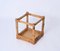 Table d'Appoint Cube Mid-Century en Bambou et Rotin, Italie, 1970s 15