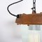 Polish Industrial Pendant Light with Prismatic Glass, Image 4