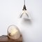 Antique Pendant Lights with Original Brass Fittings by Holophane, Image 5