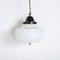 Grande Lampe à Suspension Décorative Vintage en Opaline avec Baldaquin en Laiton 13