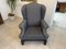 Vintage Sessel aus grauem Stoff 4