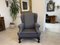 Vintage Sessel aus grauem Stoff 1