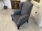 Vintage Sessel aus grauem Stoff 2