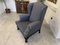 Vintage Sessel aus grauem Stoff 15