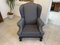 Vintage Sessel aus grauem Stoff 17