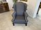 Vintage Sessel aus grauem Stoff 2