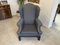 Vintage Lounge Chair in Grey Fabric 1