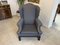 Vintage Sessel aus grauem Stoff 21