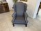 Vintage Lounge Chair in Grey Fabric 15