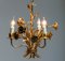 Italian Gilded Chandelier with Floral Decor in the Style of Coco Chanel, 1970s 6