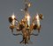 Italian Gilded Chandelier with Floral Decor in the Style of Coco Chanel, 1970s 4