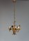 Italian Gilded Chandelier with Floral Decor in the Style of Coco Chanel, 1970s 1
