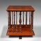 Antique English Edwardian Rotary Bookstand in Walnut, 1910, Image 2