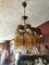 Lampade da soffitto vintage in ottone e vetro, Immagine 7