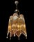 Lampade da soffitto vintage in ottone e vetro, Immagine 11