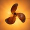 Lampe de Bureau Propeller Vintage en Laiton, 1960s 2