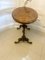 Antique Victorian Inlaid Burr Walnut Lamp Table, 1860 4