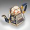 Antique English Victorian Ceramic Imari Pattern Teapot, 1900 6